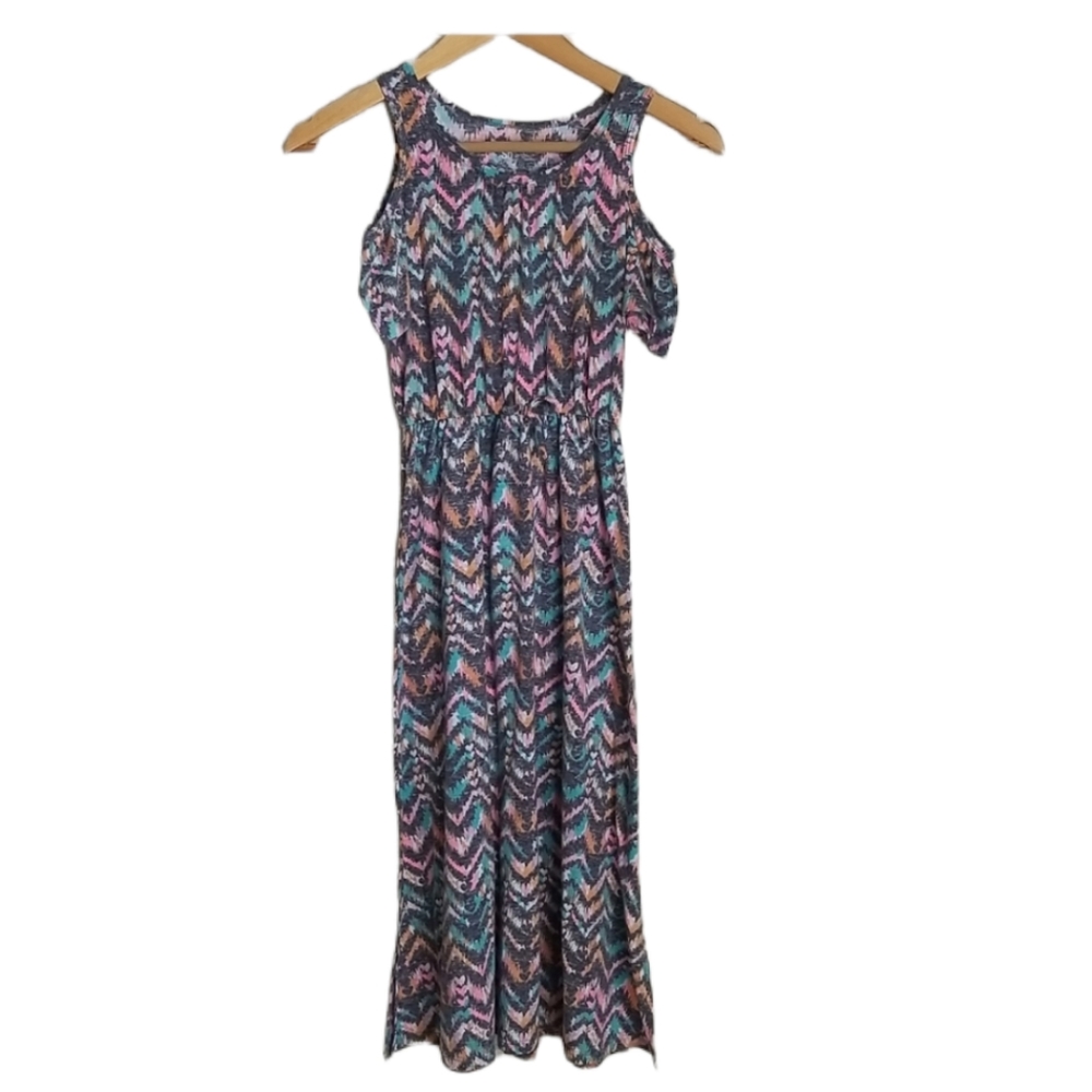 SO girls cold shoulder maxi dress